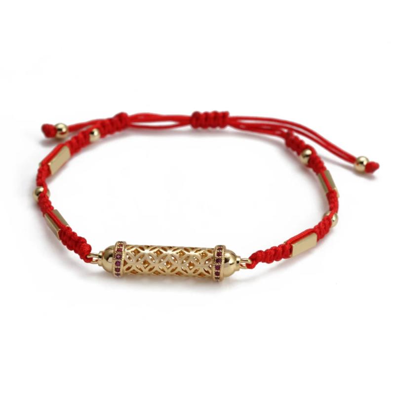 Zircon Bead Tube Bracelet For Women Man Punk Party Jewelry Gift