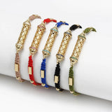 Zircon Bead Tube Bracelet For Women Man Punk Party Jewelry Gift