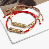 Zircon Bead Tube Bracelet For Women Man Punk Party Jewelry Gift