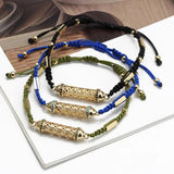Zircon Bead Tube Bracelet For Women Man Punk Party Jewelry Gift