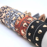 Boho Tassel Bracelet with Rivets Charm