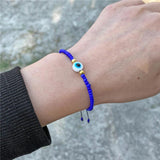 Colorful Natural Stone Bracelet Set Adjustable Rope Lucky Charm Bangles Gift