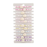 Colorful Crystal Glass Seed Bead Enamel Mermaid Fishtail Bracelet