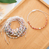 Colorful Crystal Glass Seed Bead Enamel Mermaid Fishtail Bracelet
