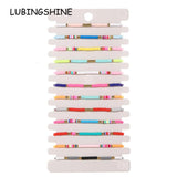 Colorful Smoky Clay Stackable Bracelets for Women - Pack of 12
