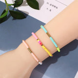 Colorful Smoky Clay Stackable Bracelets for Women - Pack of 12