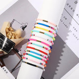 Colorful Smoky Clay Stackable Bracelets for Women - Pack of 12