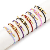 Double Layer Braided Waterproof Bracelet Stainless Steel Charm Unisex