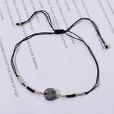 12pcs Boho Hematite Hand Cross Heart Charms Bracelet Set