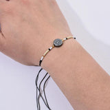 12pcs Boho Hematite Hand Cross Heart Charms Bracelet Set