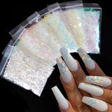 6Bag/Set Mermaid Nail Glitter Flakes Sequins Charms DIY Nails Decoration