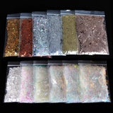 6Bag/Set Mermaid Nail Glitter Flakes Sequins Charms DIY Nails Decoration