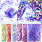 6Bag/Set Mermaid Nail Glitter Flakes Sequins Charms DIY Nails Decoration