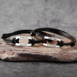 Personalized Stainless Steel Mens Bracelet Engraved Baby Name Birth Date