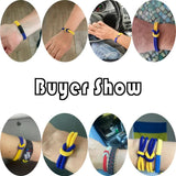 Yellow Ukraine Bracelet Men Women Stainless Steel Magnet Buckle Rope Braclet