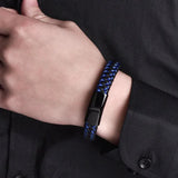 Type 2 Diabetes Medical Bracelet Men's Leather Rope Waterproof Bracelet