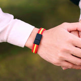 Men's Novel Flag Bracelet 4mm Nylon Cord Chain Openable Magnet Buckle