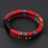Ethnic Fabric Rope Magnetic Bracelet Boho Double-Layer Wrap Bracelet For Men