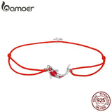 Guardian Lucky Fish Rope Chain Bracelet Sterling Silver 925 Star Enam