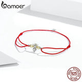 Guardian Lucky Fish Rope Chain Bracelet Sterling Silver 925 Star Enam