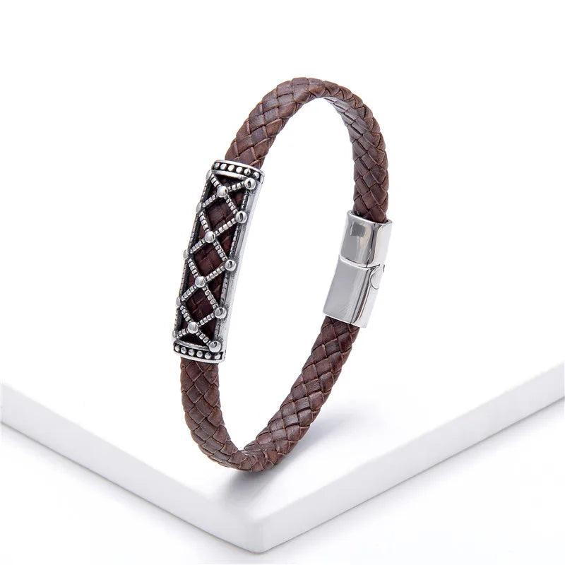 Punk Style Magnetic Clasp Stainless Steel Men's Bracelet
