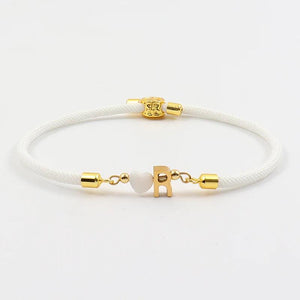 Shell Heart Letter Charm Bracelet Adjustable A-Z Rope Bracelet Women Jewelry