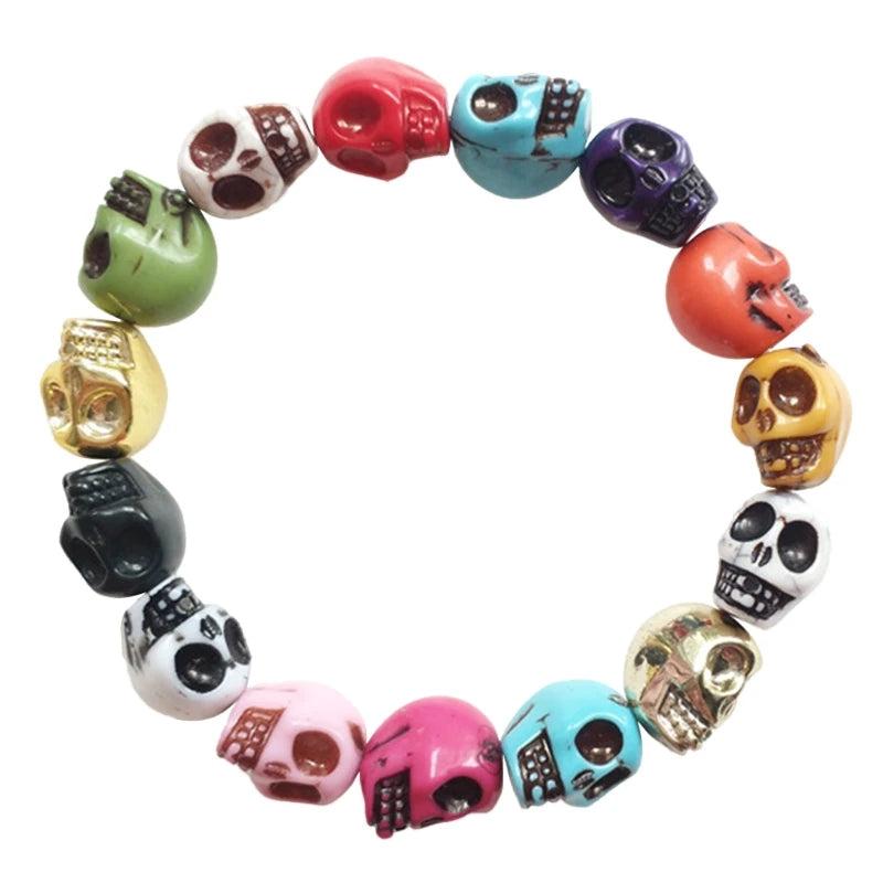 Skull Bracelets Adjustable Elastic Jewelry for Girls