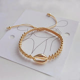 KKBEAD Braided Bracelets for Women Bijoux Beads Shell Bracelet Jewelry