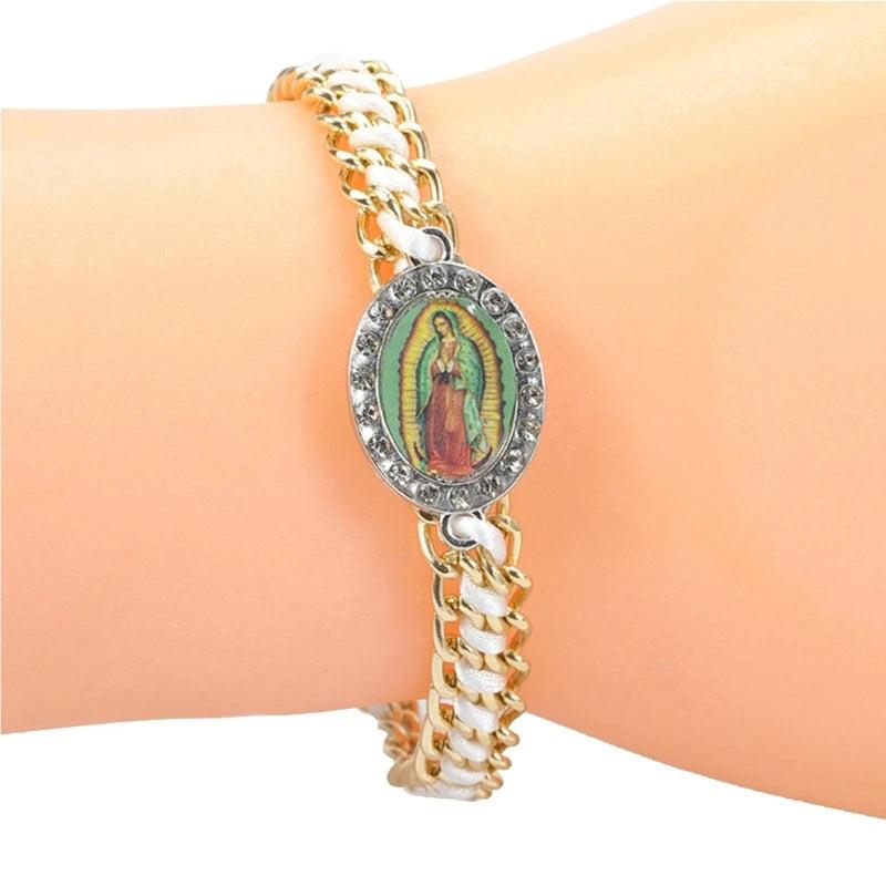 Virgin Mary Our Lady Of Guadalupe Hand-Woven Bracelet
