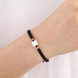 Red Rope Woven Lucky Clover Bracelet for Women
