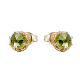 Peridot Earrings Women's 925 Sterling Silver Plated 18K Mini Earring