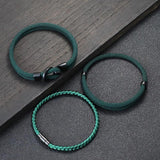 Men Bracelet Set Red Cord Chain Wish Fabric Gift For Him
