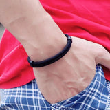 Men Bracelet Set Red Cord Chain Wish Fabric Gift For Him