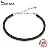 925 Sterling Silver Braided Bracelet Four Colors DIY Jewelry