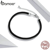 925 Sterling Silver Braided Bracelet Four Colors DIY Jewelry