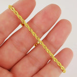 24K Real Rope Twisted Plated Bracelet Wedding Jewelry