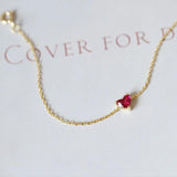 S925 Sterling Silver Ruby Bracelet for Women