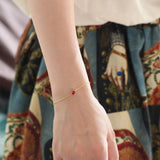 S925 Sterling Silver Ruby Bracelet for Women