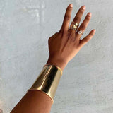 Punk Metal Cuff Bracelets for Women Statement Opened Alloy Bangle
