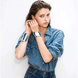 Punk Metal Cuff Bracelets for Women Statement Opened Alloy Bangle