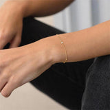 S925 Silver Zircon Adjustable Bangle Bracelet 18K Plated