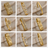 Chunky Silver Stainless Steel Bangles Bracelets for Women Men