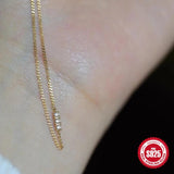 925 Silver Plated Zircon Bracelet for Women Temperament Jewelry Gift