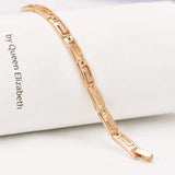 18K Zircon Square Bracelet Men Women Jewelry