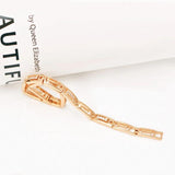 18K Zircon Square Bracelet Men Women Jewelry