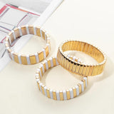 Acrylic Beaded Elastic Bangle for Women
