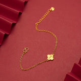 18K Twisted Chain Bracelet for Women Adjustable Hemp Rope Fine Jewelry