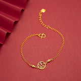 18K Twisted Chain Bracelet for Women Adjustable Hemp Rope Fine Jewelry