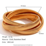 Stainless Steel PVD Plated Silver 3 Layers Bracelets For Women