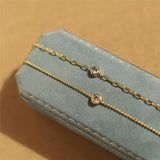 Sparkling Zircon Bracelet Stainless Steel 18k Plated